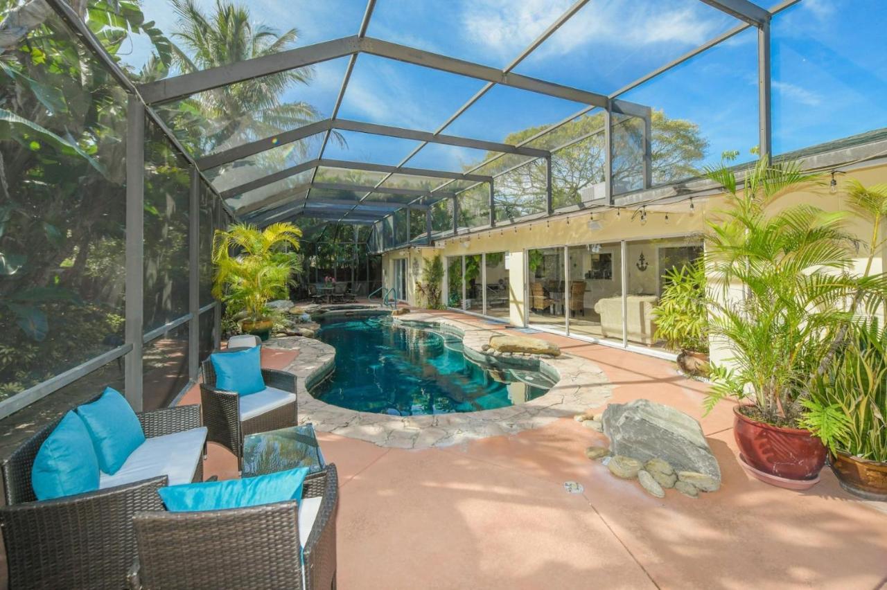 Island Time - Home Wenclosed Lagoon Style Pool Spa Walk To Beach Bikes 霍姆斯海滩 外观 照片